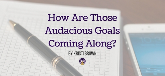 How Are Those Audacious Goals Coming Along?
